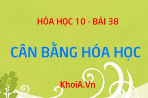 Cân bằng hóa học là gì? Các yếu tố ảnh hướng tới sự cân bằng hóa học, nguyên lý Le Chatelier - Hóa 10 bài 38